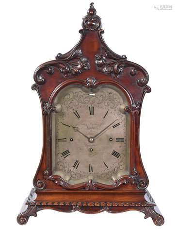 A Victorian mahogany quarter-chiming bracket clock