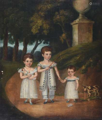 S. Woodhouse (19th century), Portrait of a three children, p...