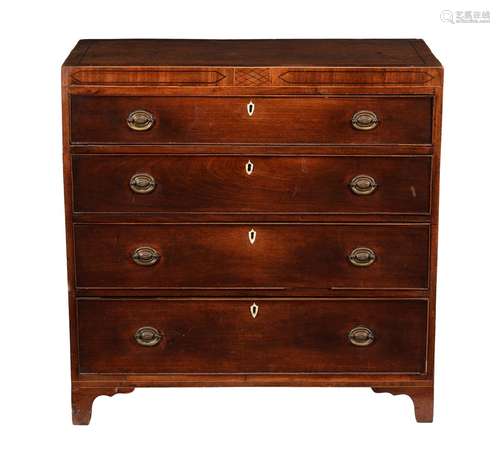 A George III mahogany and inlaid chest of drawers