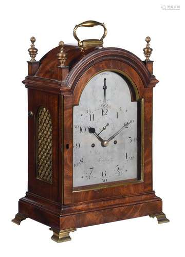 A mahogany bracket clock