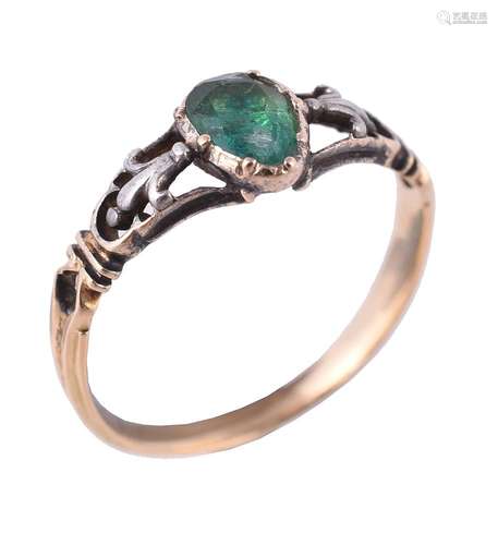 A late 18th century emerald ring