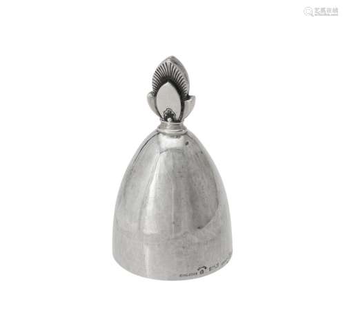 A Danish silver coloured bell by Georg Jensen