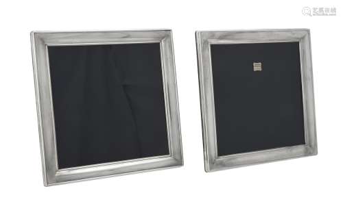 A pair of Scottish silver mounted square photo frame