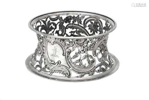 A late Victorian Irish silver dish or potato ring by Goldsmi...