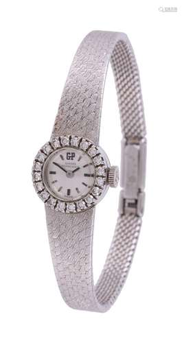 Girard Perregaux, Lady's white gold coloured and diamond bra...