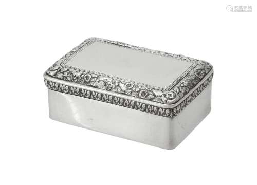A George IV silver rectangular snuff box by Mary Ann & Charl...