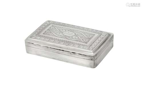A George IV silver rectangular snuff box by Clark & Smith
