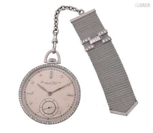 International Watch Co. (IWC),Platinum coloured and diamond ...