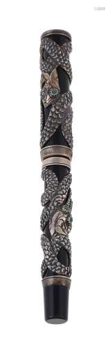 Parker, Snake, a limited edition black acrylic and silver mo...