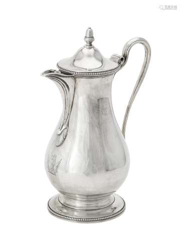 A George III silver pear shaped jug by Daniel Smith & Robert...