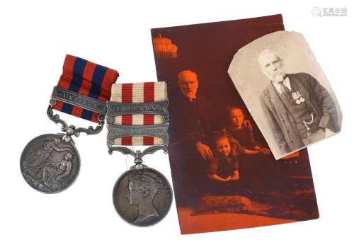 Indian Mutiny Medal, bars Lucknow and Relief Of Lucknow 1857...