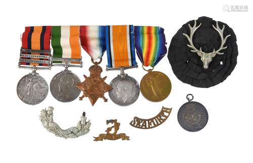 South Africa Pair and Great War Trio to 5859 Pte A Gibson Se...