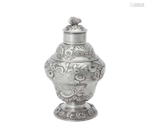 A George II silver bluster pot