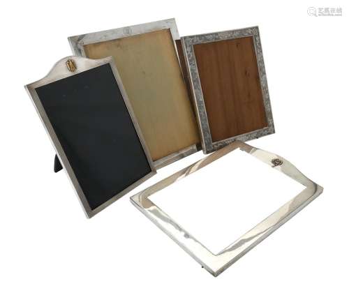 A silver mounted shaped rectangular photo frame by Barker Br...
