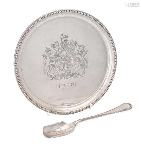 A limited edition silver circular salver by Historical Heirl...