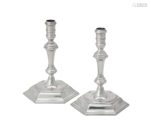 A pair of silver chambersticks by Garrard & Co. Ltd.