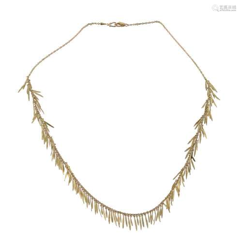 A gold Feather necklace by H. Stern