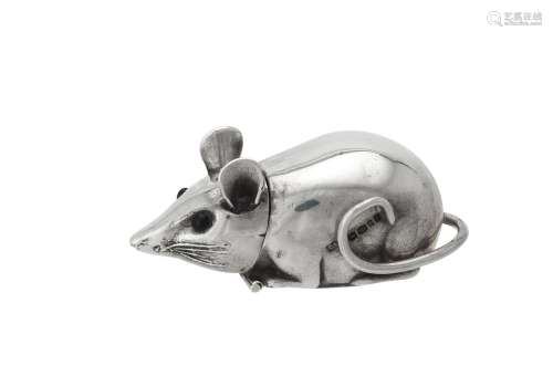 A silver mouse vesta case by David A. Bowles