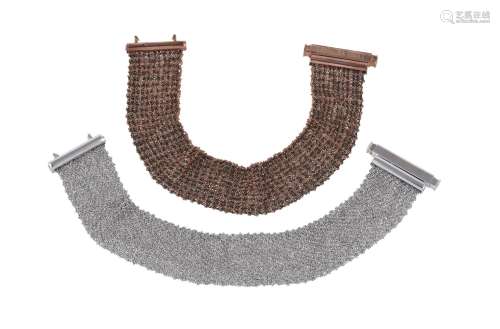 A pair of mesh link bracelets by Carolina Bucci