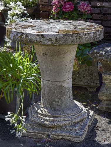 A French carved limestone garden table