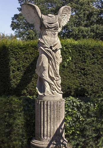 A sculpted limestone model of the Samothrace Nike