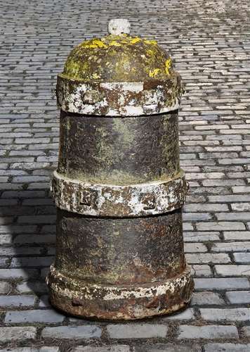 A rare and unusual French cast iron bollard