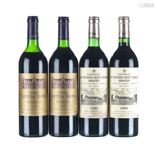 1984 Chateau La Mission Haut Brion/ 1988 Chateau Cantenac Br...