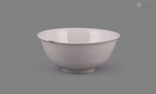 A Chinese white porcelain bowl