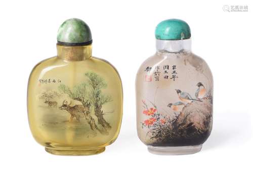 Y A Chinese inner painted snuff bottle signed by Sun Jijie