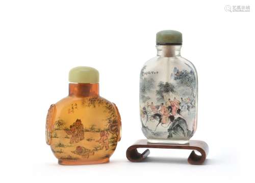 A Chinese inside-painted snuff bottle by Li Kechang