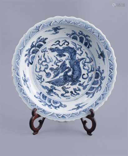 A good Chinese blue and white dish