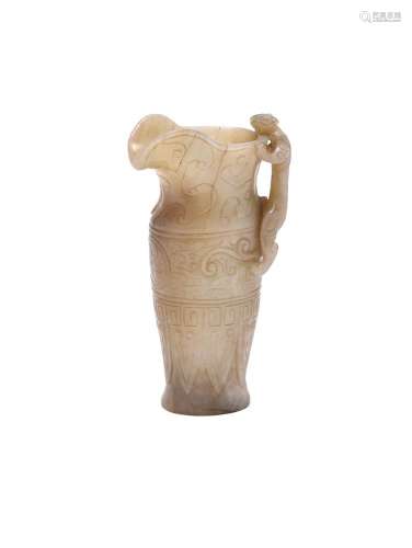 A rare archaistic jade vase