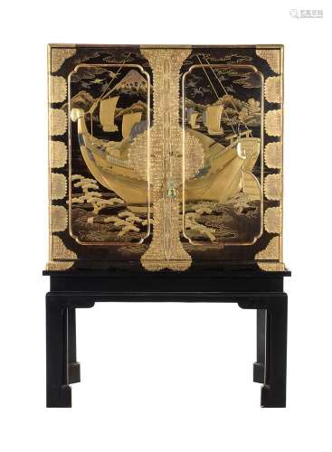 A Large Japanese Lacquered Cabinet