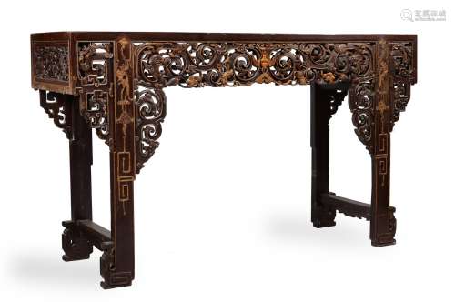 A large Chinese hardwood 'altar' table
