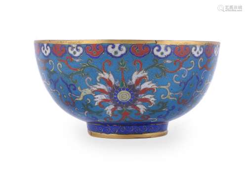 A Chinese cloisonné bowl