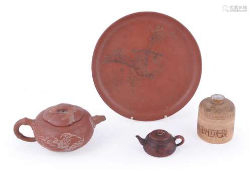 A group of four Yixing wares