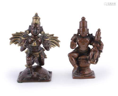 A 'Gangajumna' bronze figure of Garuda