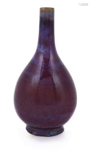 A Chinese flambe glazed vase