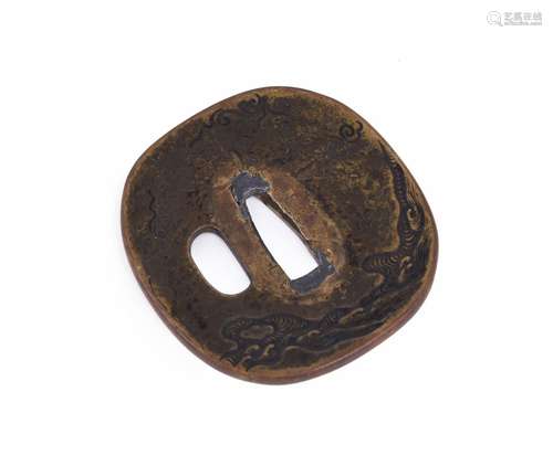 A Higo School Suaka Tsuba in the manner of Nishigaki Kanshir...