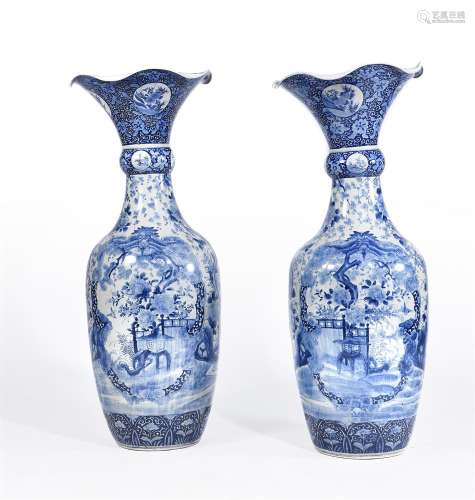 A large pair of Japanese Arita Porcelain Floor Vases
