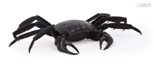 A Japanese Iron Articulated Model of a Crab (Jizai Okimono) ...