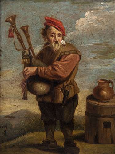 Flemish school, follower of Abraham Teniers (1629-1670): A p...