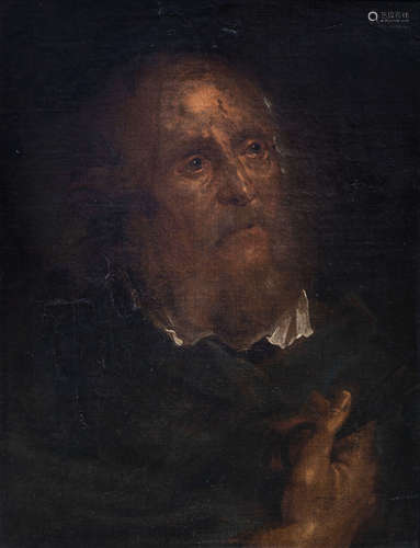 Flemish or French school: Saint Peter, oil on canvas, 17th C...