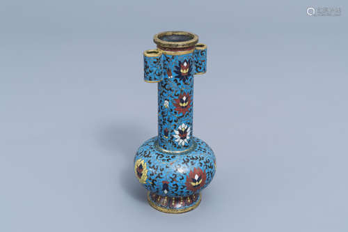 A Chinese cloisonne vase with floral design, Xuande mark, pr...