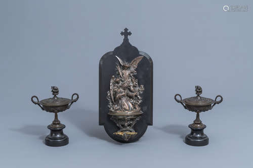 Leonard Morel-Ladeuil (1820-1888): holy water font with & Au...