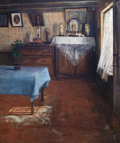 Valerius De Saedeleer (1867-1941): Interior on a sunny day, ...