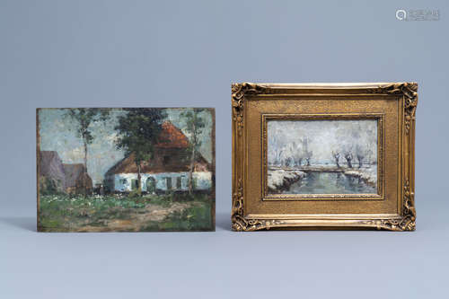 Leon Riket (1876-1938): Farm view, 1930 & Henry Rul (1862-19...