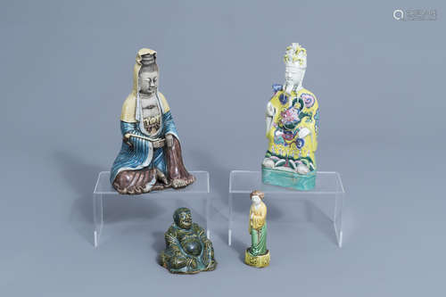 Four Chinese porcelain figures, 18th C. and later