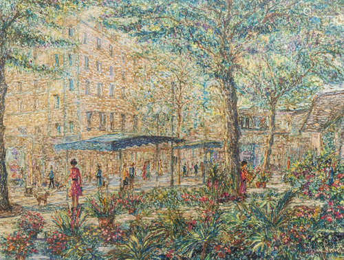 Jean Corbet (1926): 'Marche aux fleurs - Place du Peuple', o...