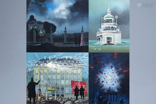 Gaston Bogaert (1918-2008): A collection of four various lit...